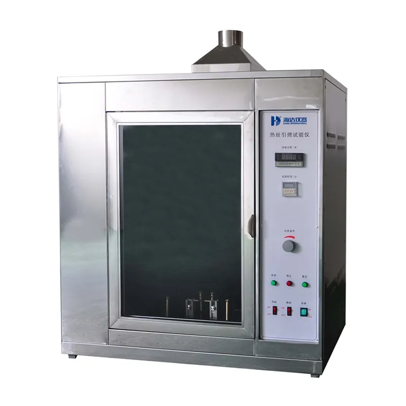 Laboratoriumtoetsapparatuur Brandgevaarbeoordeling / Testmachine voor het ontsteken van hete draden Ni80/Cr20 IEC60695-2-20 0
