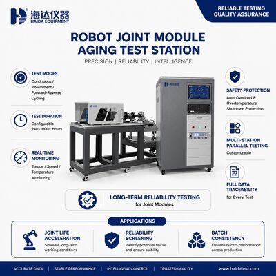 Robot Joint Module Aging Test Station Duurzaamheidstestmachine Actuator Levensduurtest 24u 1000u Continue Intermitterende Cycli