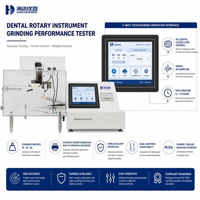Tandheelkundig draaielement slijpprestatie tester Bur hoofd slijtage test machine snijdoeltreffendheidstest voor handstuk QC