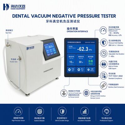 Dental Vacuum Negatieve Druk Tester Vacuum Gauge Machine for Dental Suction System Testing Equipment Hoge precisie -94 kPa