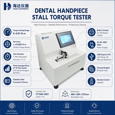 Tandheelkundige Handstuk Stall Koppel Tester Koppel Meetmachine voor Tandheelkundige Turbine QC Testapparatuur Hoge Precisie 0.0005 Nm
